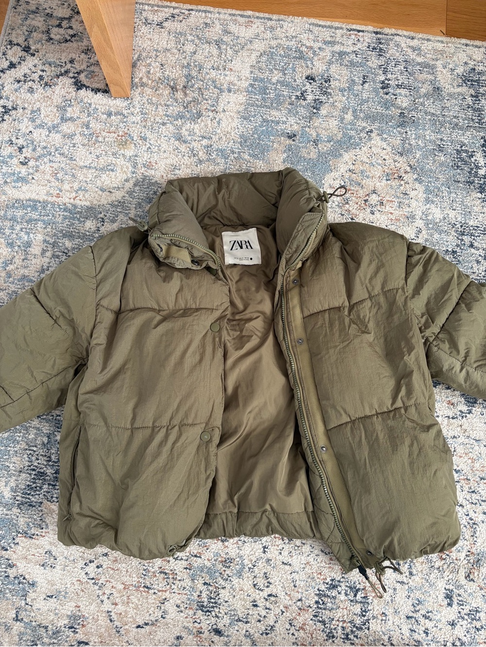 ZARA Women’s Olive Green Puffer Jacket